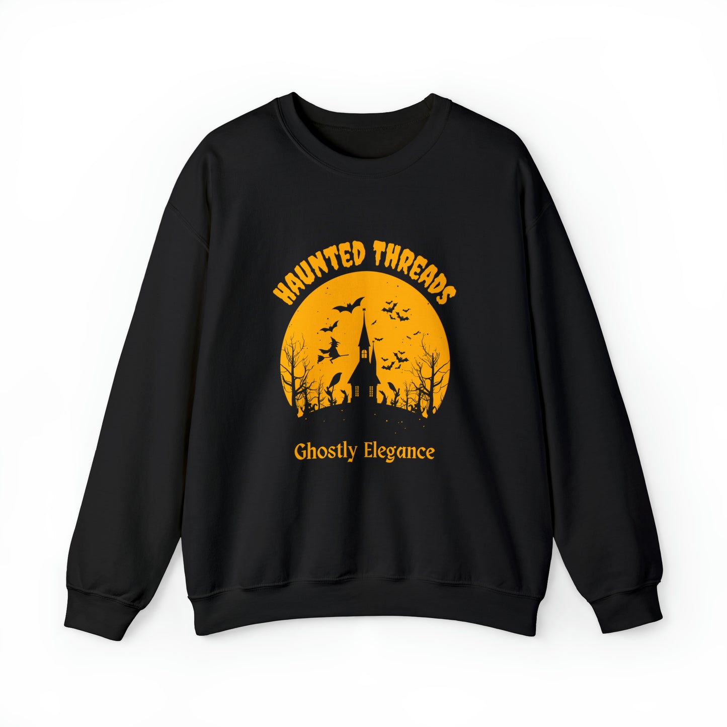 Halloween Haunted Threads Crewneck Sweatshirt, Halloween Sweatshirt, Haunted Sweatshirt