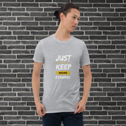 Men's Motivational Graphic Tshirt, Keep Moving Forward Tshirt Short-Sleeve